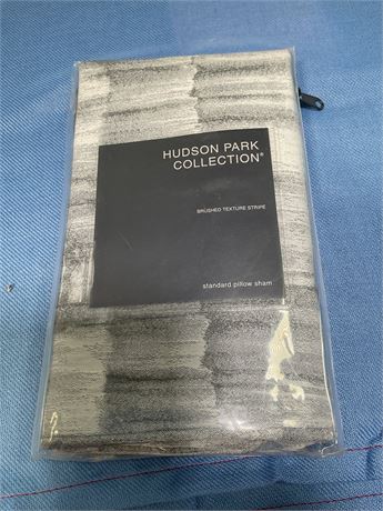Hudson Park Collection Brushed Texture Stripe Standard Sham cover - Exclusive