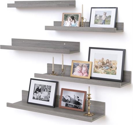 Upsimples Home Floating Shelves for Wall Décor Storage, Wall Shelves Set of 5,