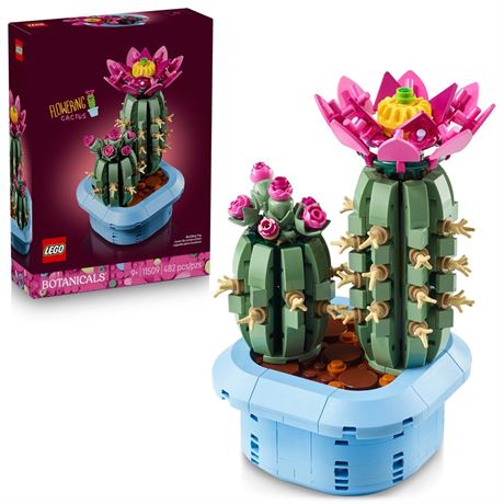 LEGO Botanicals Flowering Cactus Building Toy - Crafting Kit for Girls & Boys,