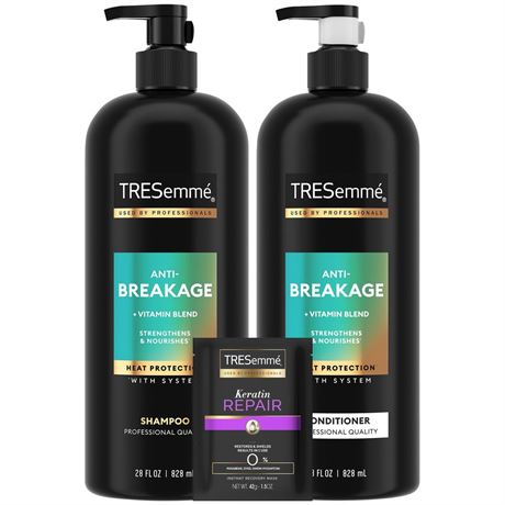 TRESemmé Shampoo & Conditioner, Anti-Breakage + Keratin Mask – Strengthening
