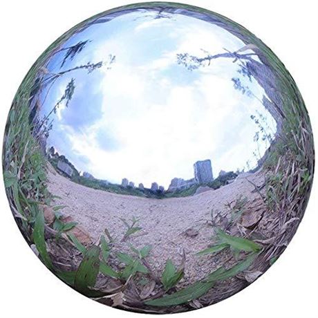 Durable Stainless Steel Gazing Ball, Hollow Ball Mirror Globe Polished Shiny