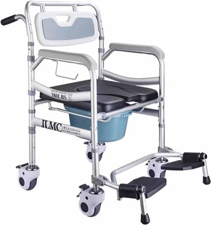 Elderly Toilet Chair, Home Elderly Toilet with Wheels, Mobile Toilet Can be