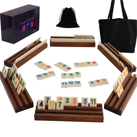 Rummy Cube Game Original - Rummy Cube Game 2-6 Players with 160 Tiles 13 Backup