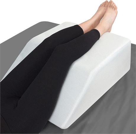 Healthex Leg Elevation/Wedge Pillow with Memory Foam Top - Elevated Leg Rest