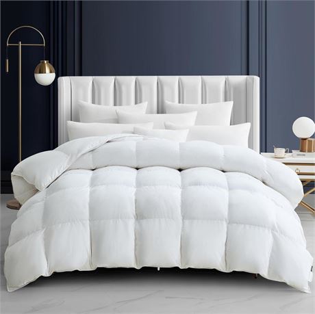 Maple&Stone Queen Feather Down Comforter Heavyweight White Down Duvet Insert