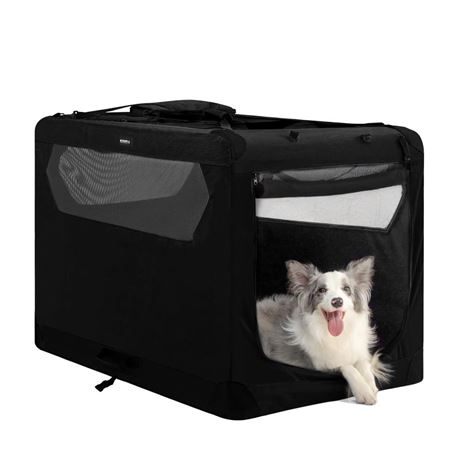 Soft Collapsible Dog Crate for Large Dogs - 36 Inch Foldable Soft Dog Kennel