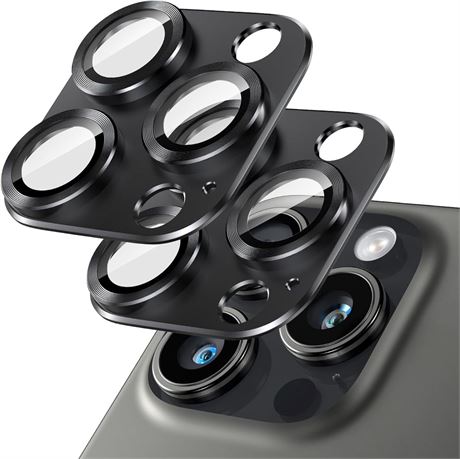Uniwit [2 Pack] Camera Lens Protector for iPhone 15 Pro/15 Pro Max,9H Tempered