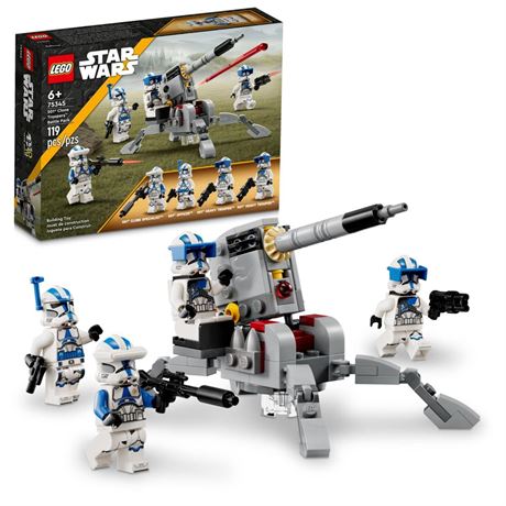 LEGO Star Wars 501st Clone Troopers Battle Pack Toy Set, Buildable AV-7 Anti