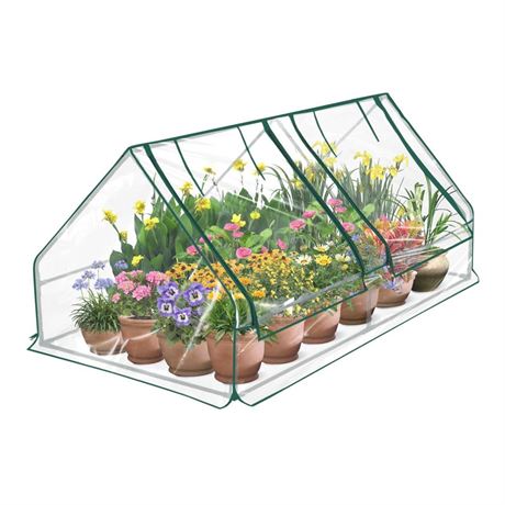 Portable Mini Greenhouse, 99" x 51" x 38"Green House, Compatible with 8x4x1 Ft