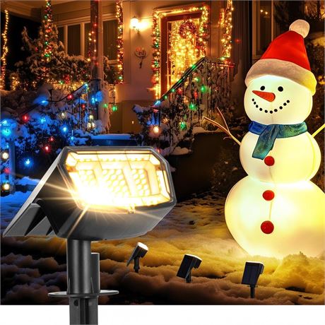 Solar spotlights Outdoor 63 LED 3 Lighting Modes, IP65 Waterproof Lighten Yard