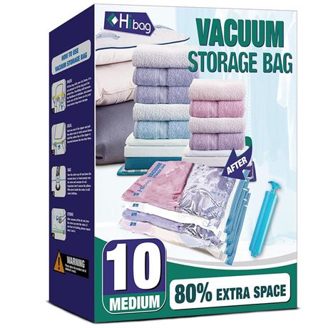 Vacuum Storage Bags, 10 Medium Space Saver Vacuum Seal Bags, Space Bags, Vacuum