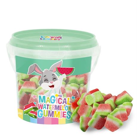 Sophiepops & Gumdrops Watermelon Candy Gummies Bucket, 1 Pack, Bulk Candy