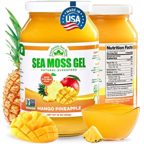EverSmith Organics - Wildcrafted Irish Sea Moss Gel | Made in USA | Rich in