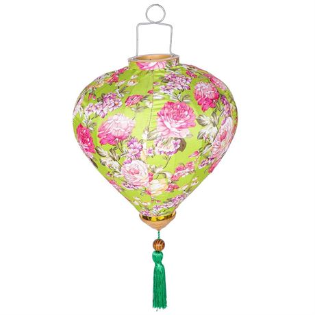 Oval Silk Lanterns Oriental Chinese Hanging Lanterns Festival Decoration for