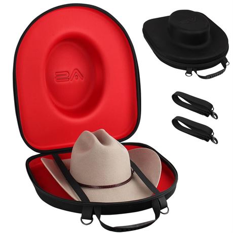 Hat Box for Travel-Crush Proof Hat Travel Case for Fedora Hats Holder Storage