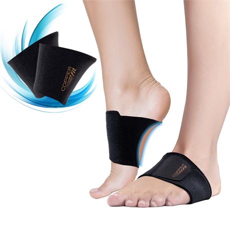 Copper Fit Unisex Arch Relief Plus with Built-in Orthotic Support, Copper