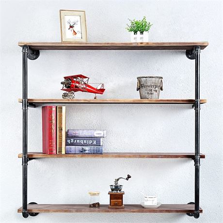 Floating Shelves for Wall Industrial Pipe Shelving,Pipe Shelves with Wood