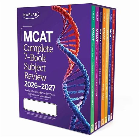 Kaplan Test Prep MCAT Complete 7-Book Subject Review 2026-2027, Set Includes
