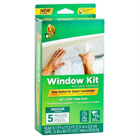 OFFSITE Duck Brand 62 in. x 210 in. Rolled Window Insulation Film Kit, Fits up