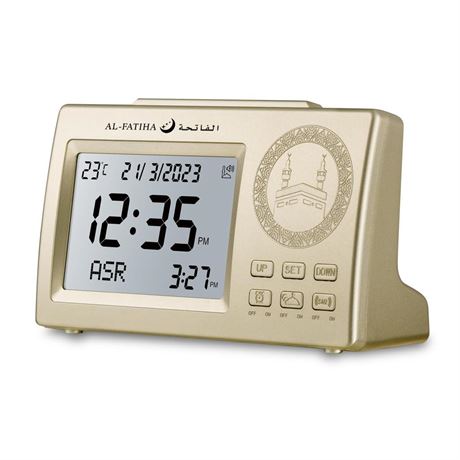 Muslim Azan Clock, Azan Table Prayer Clock with LCD Display, Azan Alarm Clock,