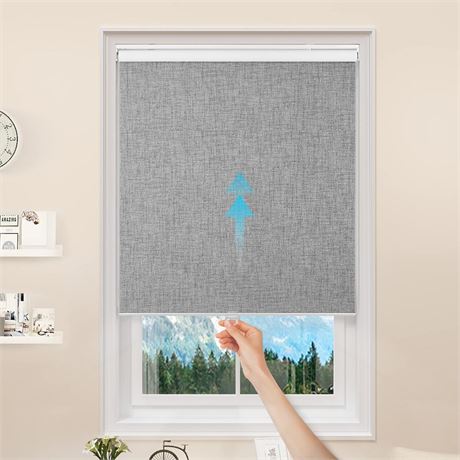 GENIMO 100% Blackout Roller Window Shades, Window Blinds Cordless with Thermal