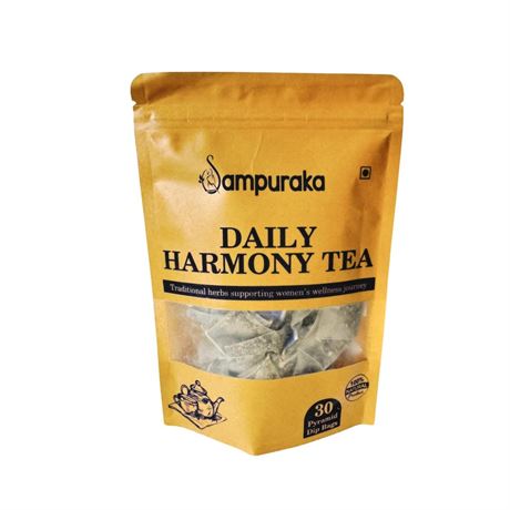 Sampuraka Daily Harmony Tea - Traditional 8-Herb Blend, 30 Premium Pyramid