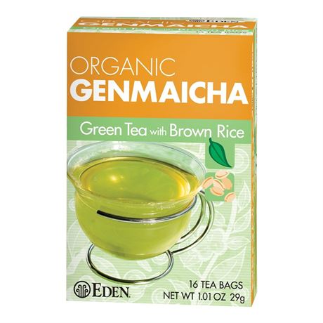 Eden Foods Organic Genmaicha Green Tea with Brown Rice, 1.01oz