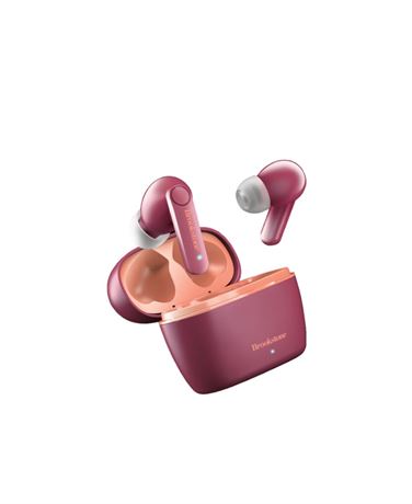 Brookstone True Wireless Earbuds - dark pink