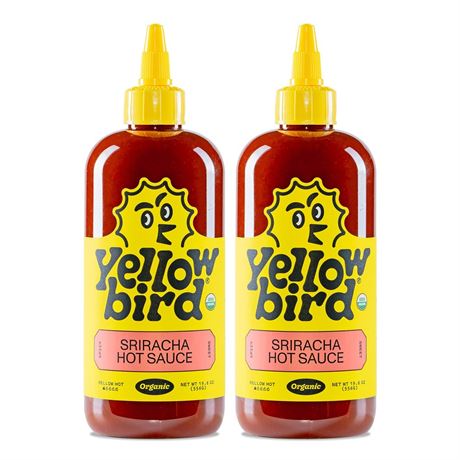 Organic Sriracha Hot Sauce by Yellowbird | Plant-Based, Gluten Free, Non-GMO |