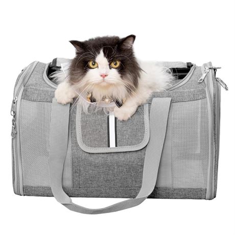 Sedioso Pet Carrier for Large and Medium Cats, 17.7X 10.6X 10.6in Carrier for 2