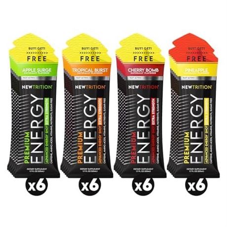 NewTrition® Extra Energy Shot – 250 mg Caffeine Energy Drink – Sugar Free, Zero