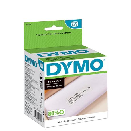 DYMO Authentic LW White Mailing Address Labels, DYMO Labels for LabelWriter