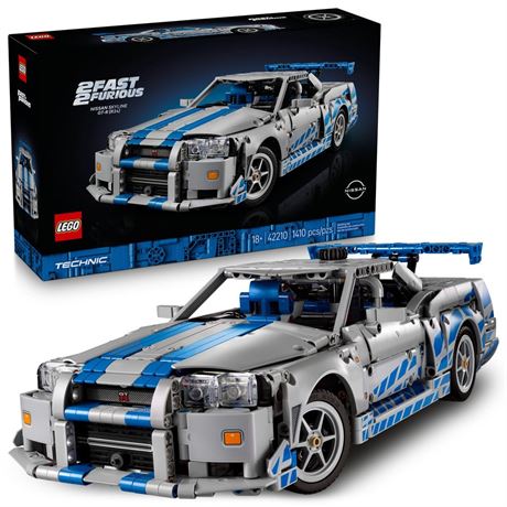 LEGO Technic 2 Fast 2 Furious Nissan Skyline GT-R (R34) Car - DIY Kit &