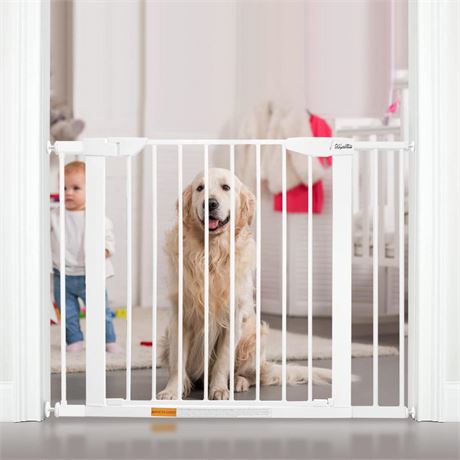 29.5 to 40.5" Extra Wide Walk Through Pet Gate, Auto Close Safety Baby Gate,