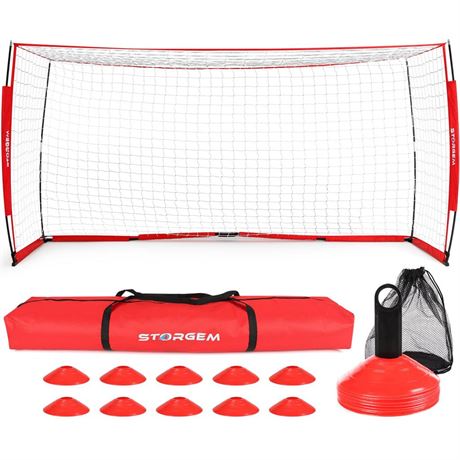 Storgem Soccer Goal,Soccer Net,Soccer Goals for Backyard,with Bow