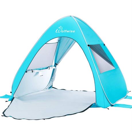 WolfWise UPF 50+ Easy Pop Up Beach Tent Sun Shelter Instant Automatic Portable