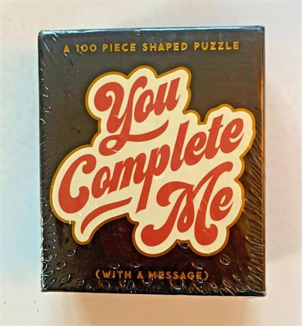 3-Puzzles 
2-You Complete Me 100 Piece Mini Shaped Puzzle & 1-How Are We Not