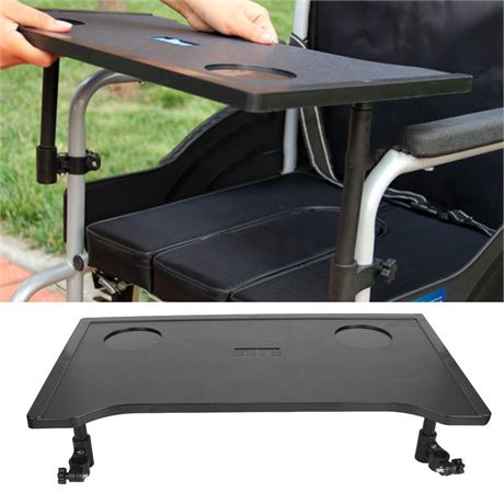 Wheelchair Tray Table with Cup Holders Detachable Wheelchair Table Cup Holder