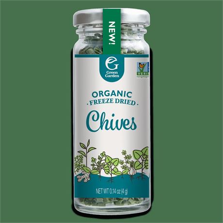 Green Garden Organic Freeze Dried Chives, 0.14 oz (2PACK)