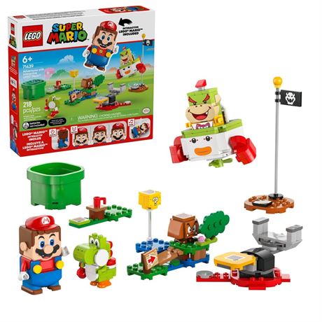 LEGO Super Mario Adventures with Interactive LEGO Mario, Vehicle Mario Playset,