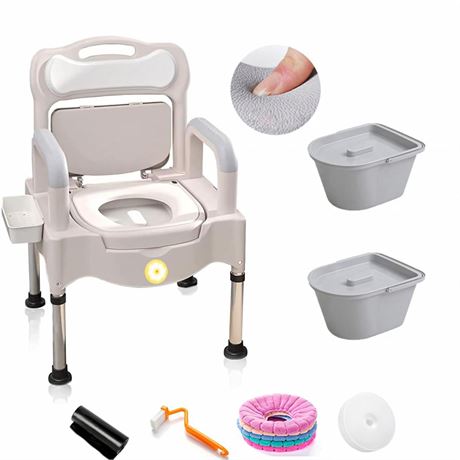 Bedside Commodes, Bedside Toilet, Commode Chair, Height Adjustable Adult Potty