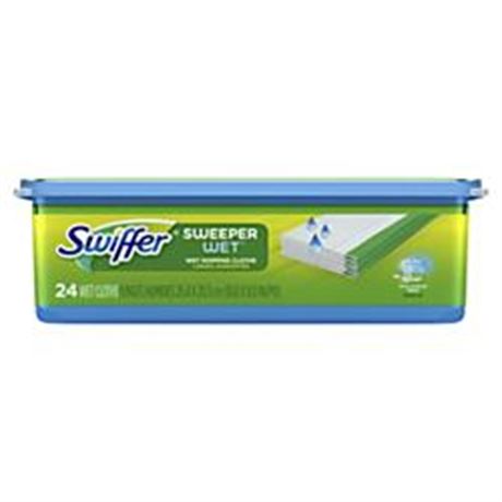 Swiffer Sweeper Wet Mop Pad Refills, Fresh Scent, 24/Box (74597)