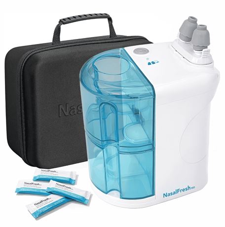 NasalFresh MD Premium Bundle Dual Powered Nasal Irrigation for Sinus Congestion
