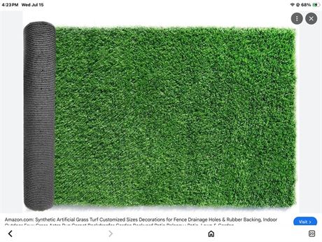 Synthetic Artificial Grass Turf Customized Sizes Decorations for Fence Drainage