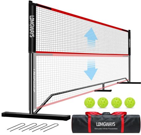 Pickleball Badminton Net - 20FT Adjustable Portable Pickleball Net for