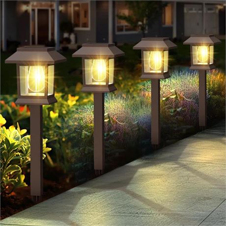 Solar Pathway Lights Outdoor, 12 Pack Upgraded LED Waterproof Solar Outdoor