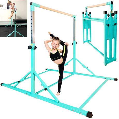 PreGymnastic Foldable Gymnastics Bar, 6FT Gymnastic Horizontal Bars, Folding