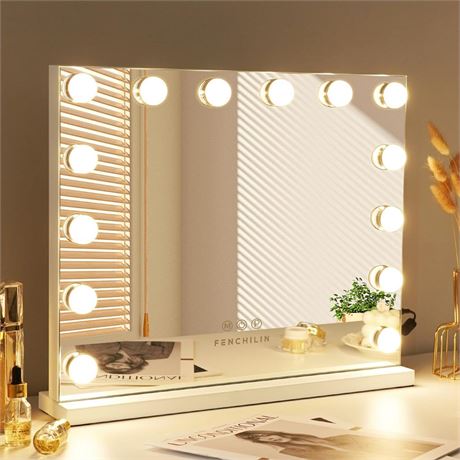 FENCHILIN Vanity Mirror with Lights Hollywood Lighted Makeup Mirror with 14