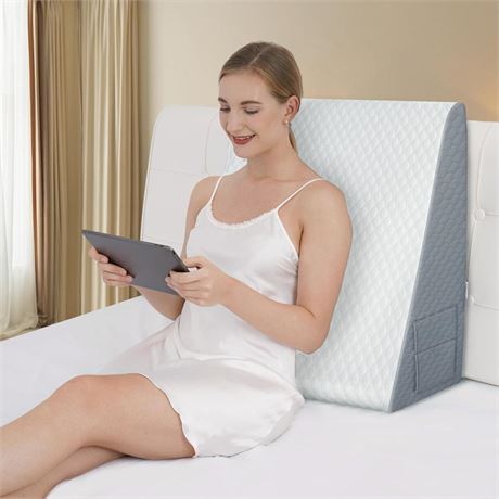 Forias Wedge Pillow 24 * 24 * 12in Bed Wedge Pillow for Sleeping After Surgery