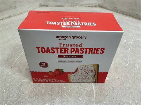 Amazon Fresh Frosted Toaster Pastries Club Pack (24 Ct Strawberry & 12 Ct Brown